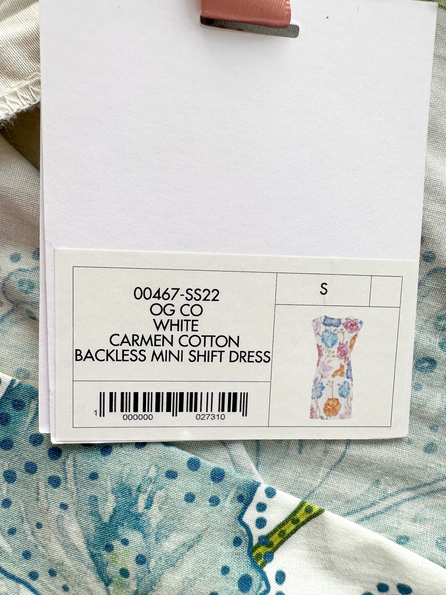 Hayley Menzies Floral Print Cotton Backless Carmen Mini Shift Dress