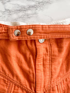 Isabel Marant Etoile Kaynetd Tie Dye Orange Linen Blend Shorts