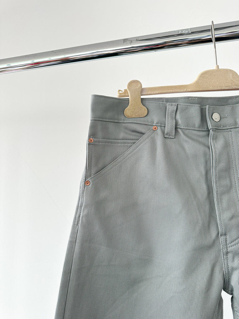 Drake's Bedford Cord 5 Pocket Trousers In Stone Blue - House Of Huntington