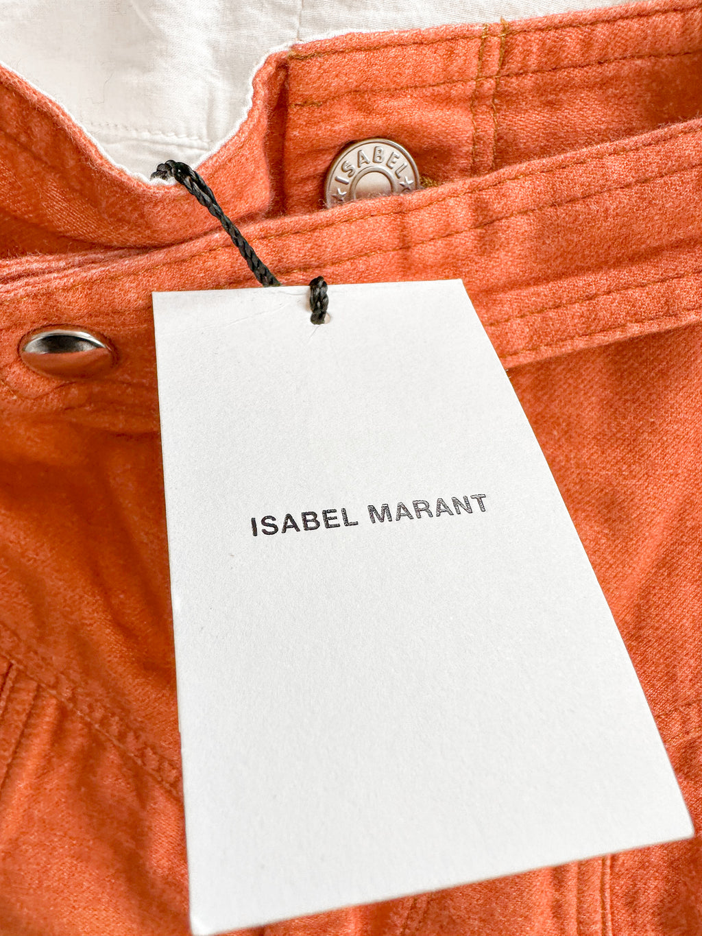Isabel Marant Etoile Kaynetd Tie Dye Orange Linen Blend Shorts
