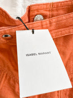 Isabel Marant Etoile Kaynetd Tie Dye Orange Linen Blend Shorts
