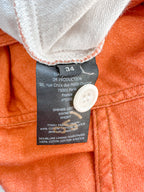 Isabel Marant Etoile Kaynetd Tie Dye Orange Linen Blend Shorts