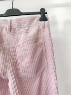 Isabel Marant Pink Corduroy Meeroya Straight Leg Trousers