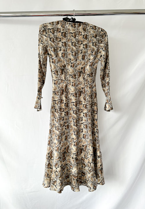 Altuzarra – Langärmliges Martha-Kleid mit Schlangenmuster