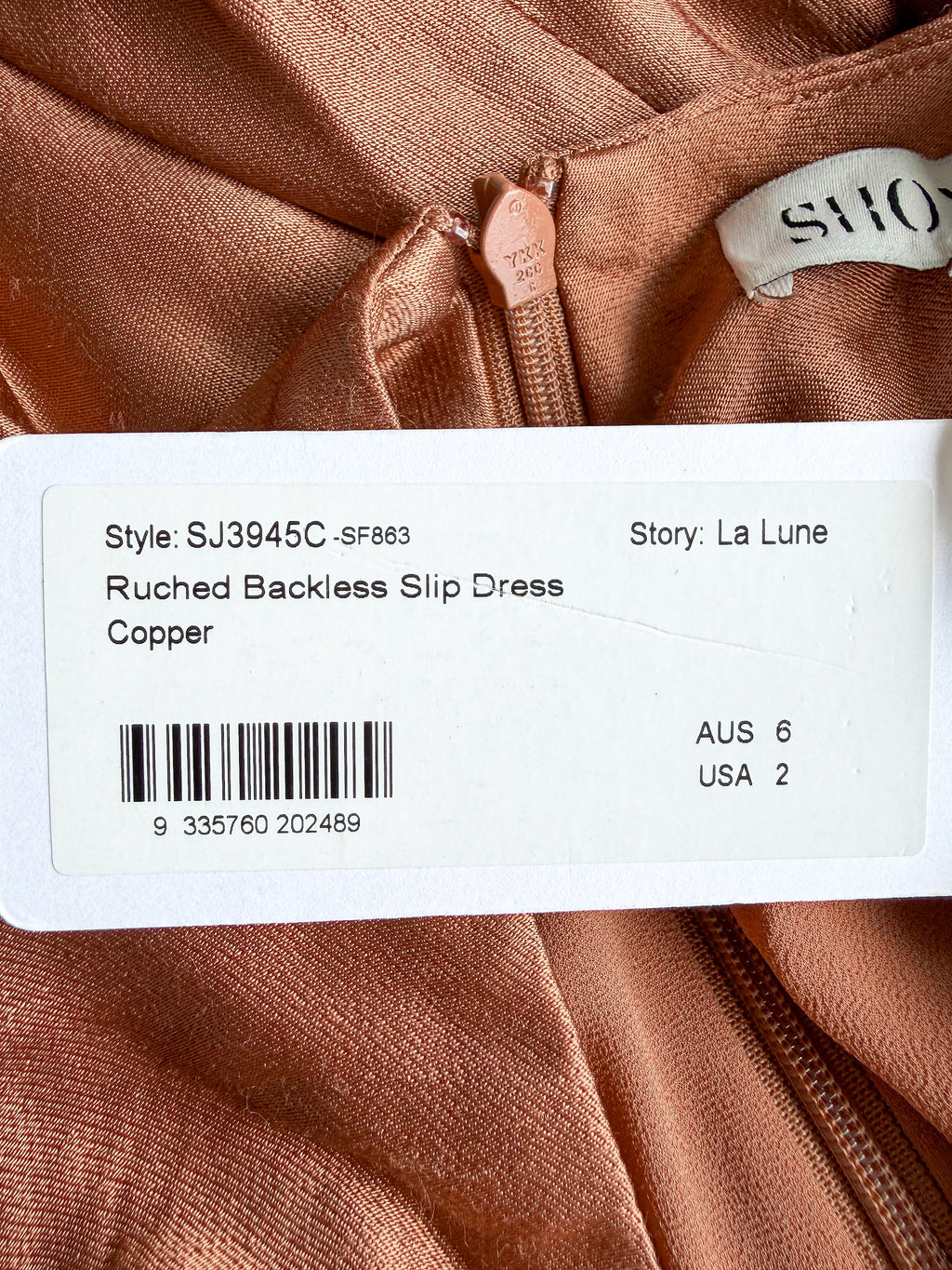 Robe fourreau dos nu froncé La Lune Shona Joy