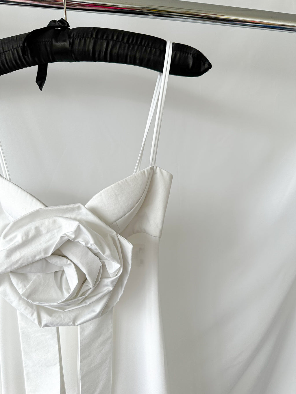 Magda Butrym Rose White Sweetheart Midi Dress