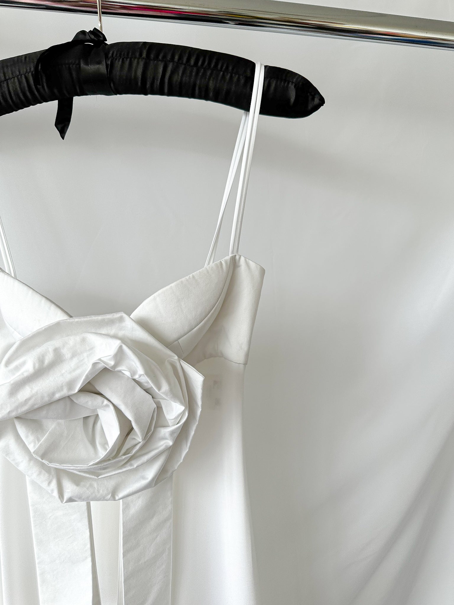 Magda Butrym Rose White Sweetheart Midi Dress