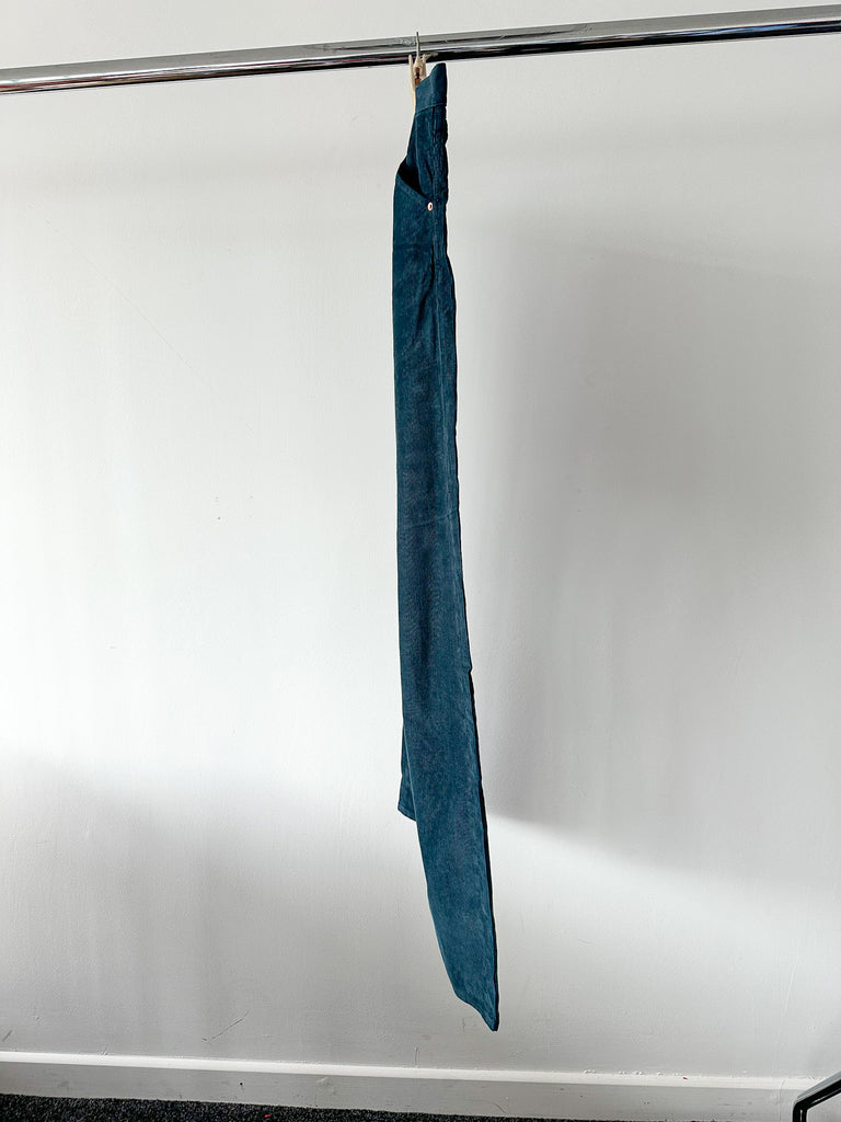 Drake's Cord Selvedge Trousers In Teal - House Of Huntington