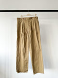 Adjustable Costume Japan Cotton Canvas Beige Trousers - House Of Huntington
