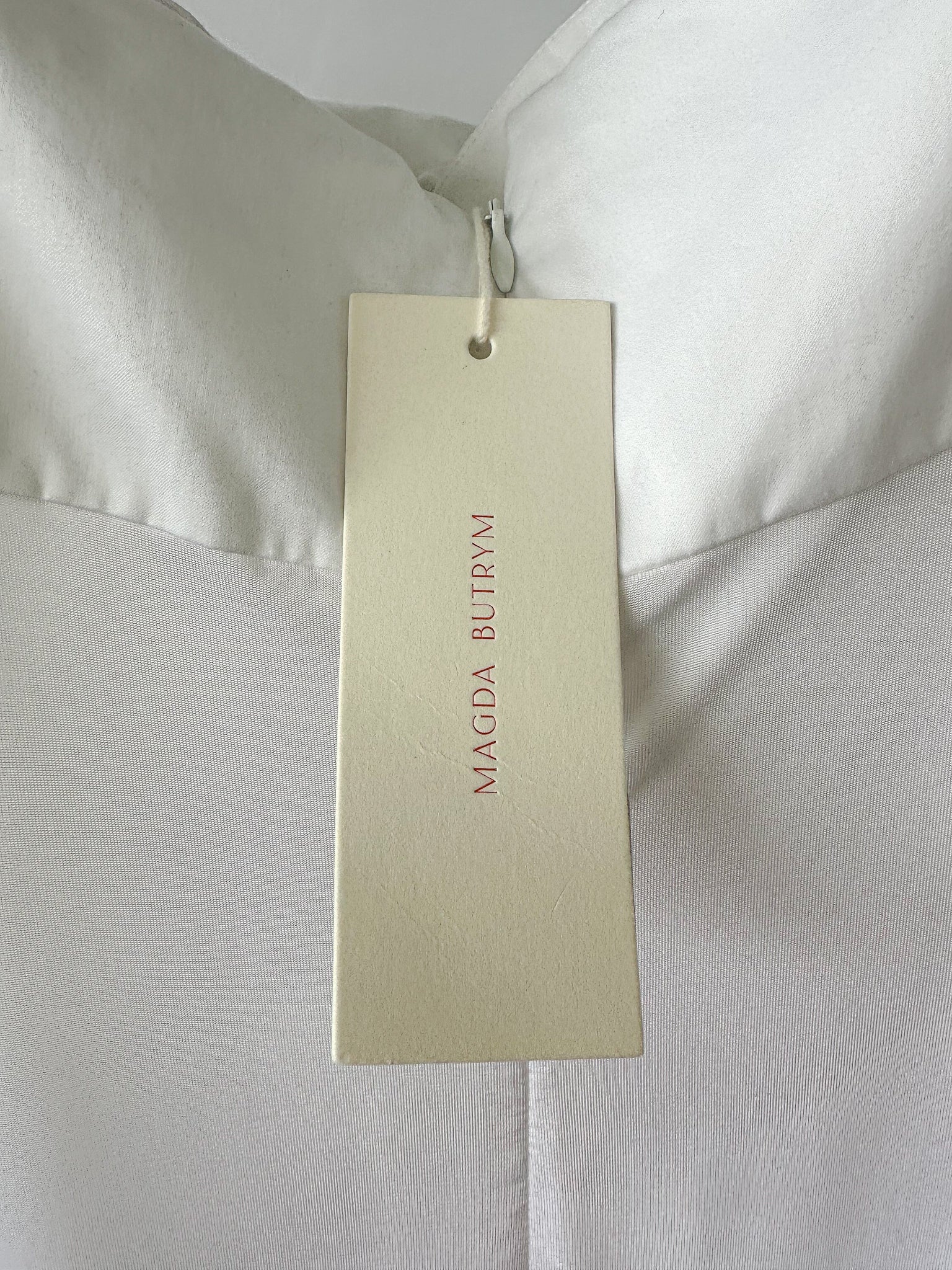 Magda Butrym Rose White Sweetheart Midi Dress