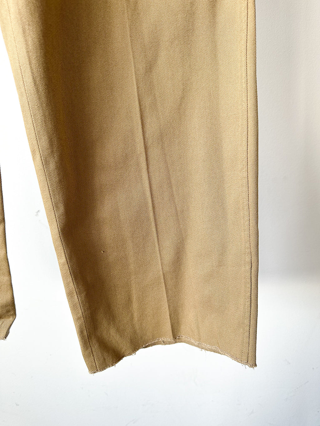 Adjustable Costume Japan Cotton Canvas Beige Trousers - House Of Huntington