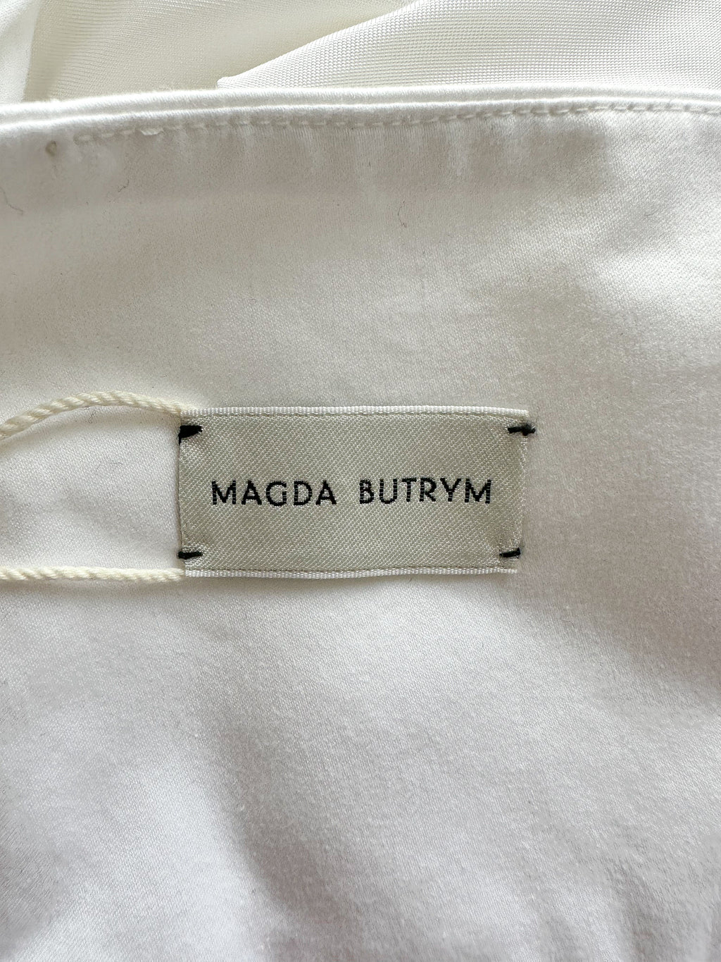 Magda Butrym Rose White Sweetheart Midi Dress