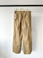 Adjustable Costume Japan Cotton Canvas Beige Trousers - House Of Huntington