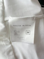 Magda Butrym Rose White Sweetheart Midi Dress