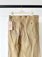 Adjustable Costume Japan Cotton Canvas Beige Trousers - House Of Huntington