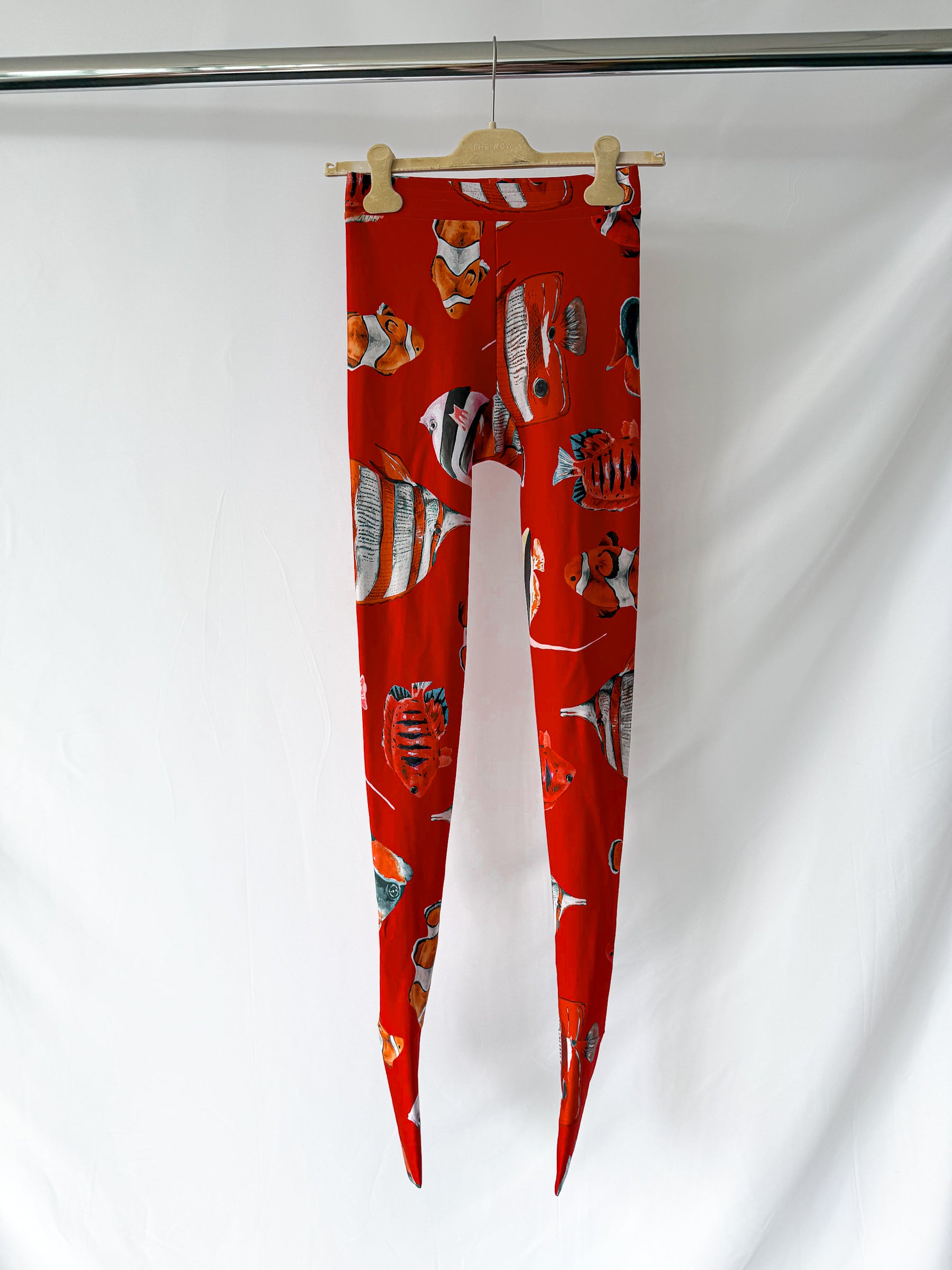 Dolce & Gabbana Fish Print Footed Leggings