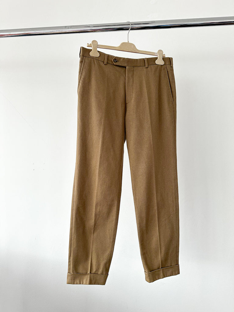 Drake's Brown Cropped Trousers - House Of Huntington