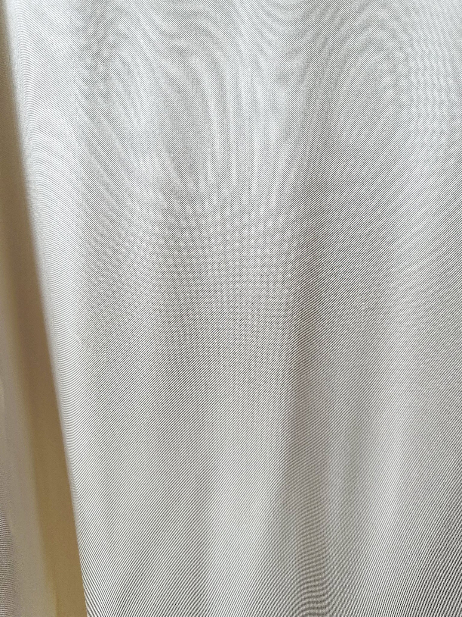 The Row Ivory Santia Cowl Neck Silk Twill Long Sleeve Dress