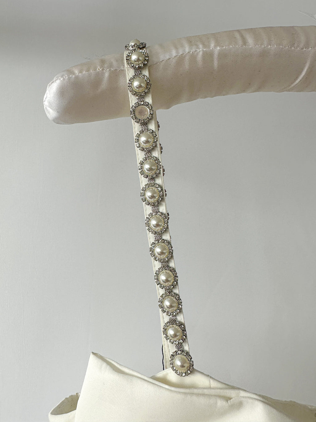 Self-Portrait White Bow Front Embellished Strap Taffeta Mini Dress