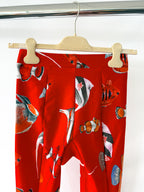 Dolce & Gabbana Fish Print Footed Leggings