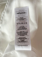 Self-Portrait White Bow Front Embellished Strap Taffeta Mini Dress