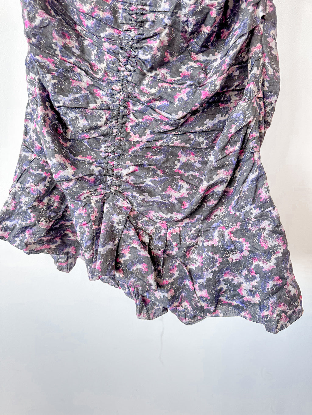 Robe noire à imprimé floral et épaules dénudées Lecia d'Isabel Marant Étoile