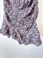 Robe noire à imprimé floral et épaules dénudées Lecia d'Isabel Marant Étoile