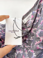 Robe noire à imprimé floral et épaules dénudées Lecia d'Isabel Marant Étoile