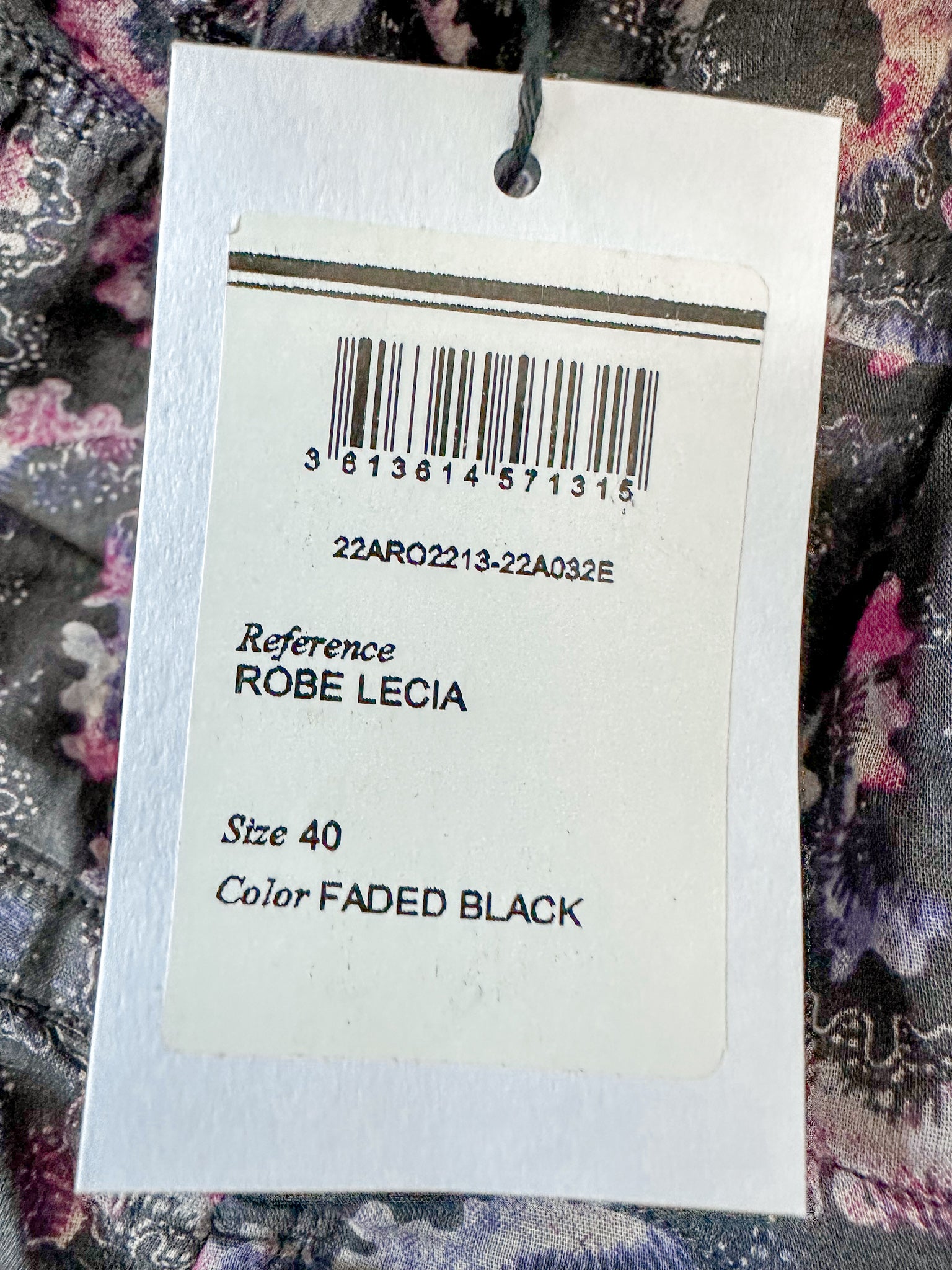 Robe noire à imprimé floral et épaules dénudées Lecia d'Isabel Marant Étoile