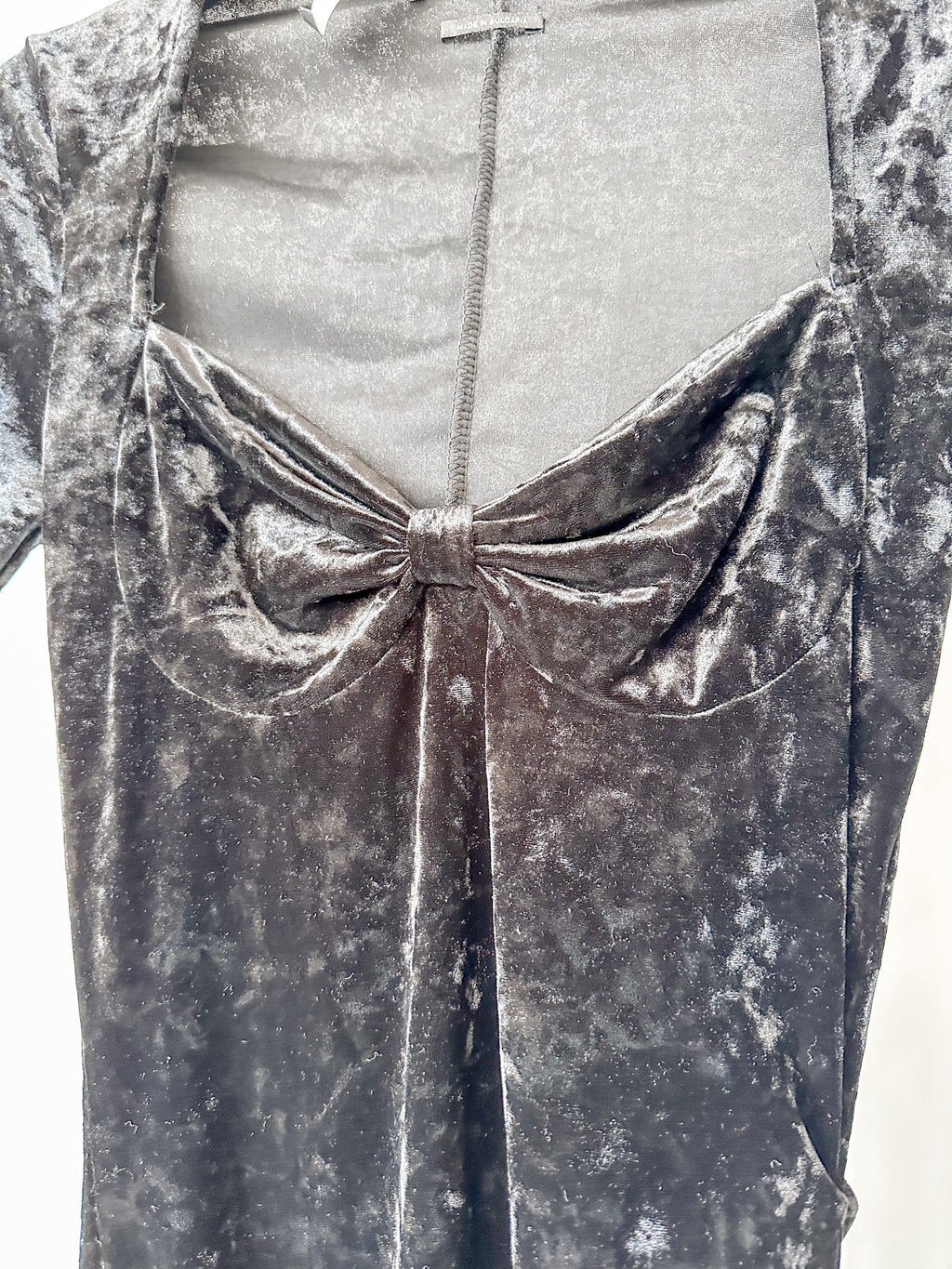 Isabel Marant Goji Black Velvet Sweetheart Neck Mini LBD Dress