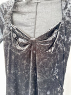 Isabel Marant Goji Black Velvet Sweetheart Neck Mini LBD Dress