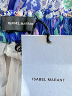 Isabel Marant Viviane Blue Boho Printed Asymmetric Skirt