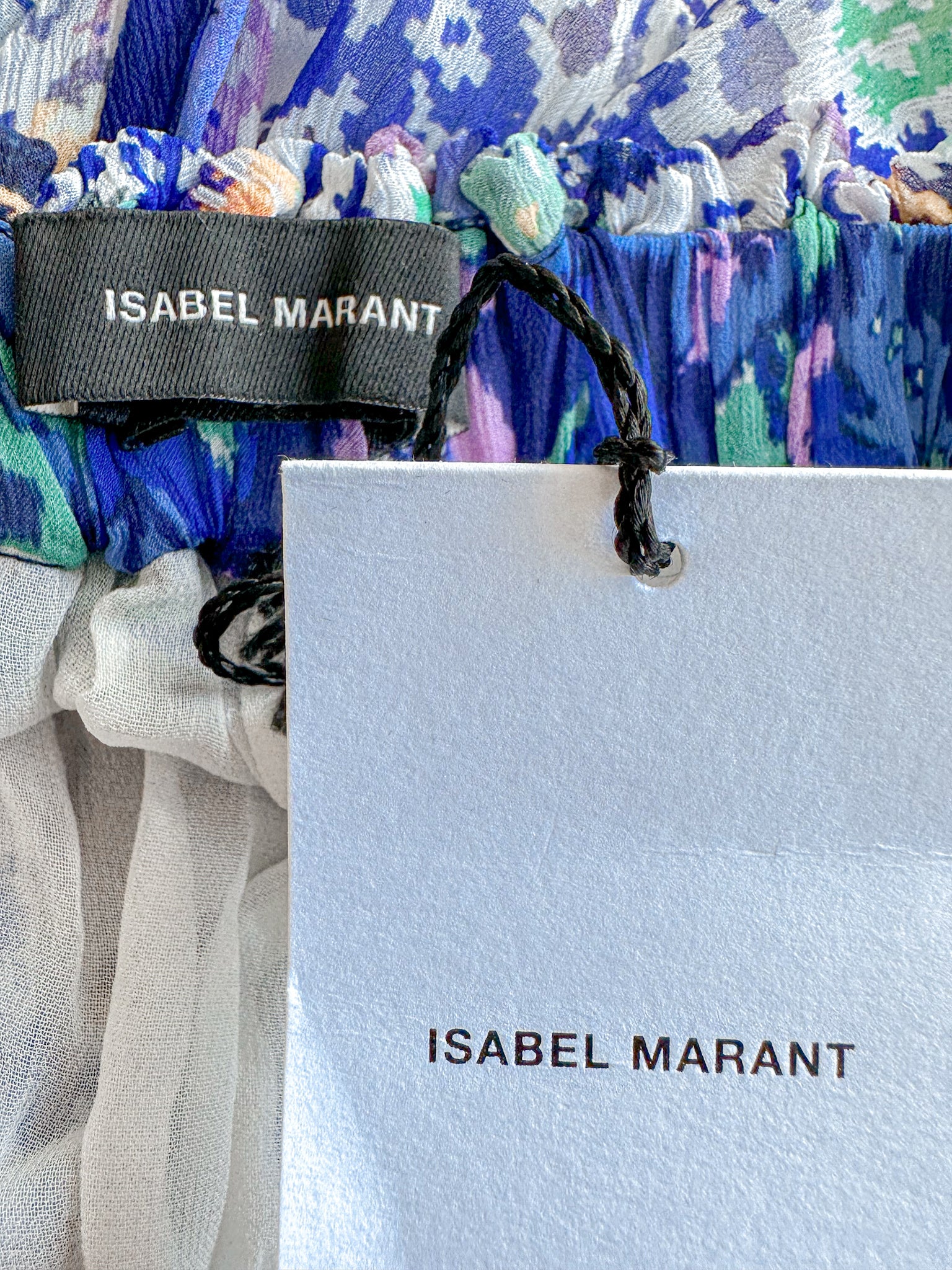 Isabel Marant Viviane Blue Boho Printed Asymmetric Skirt