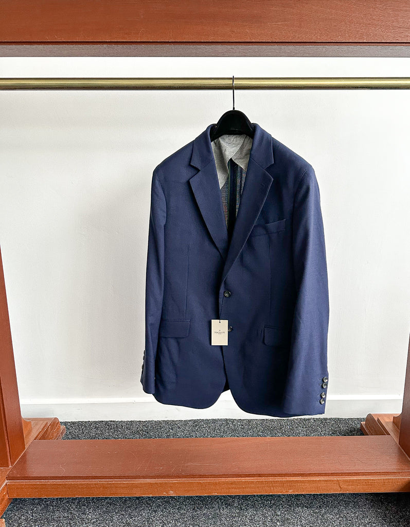 Hackett Navy Blazer Jacket Made From Lora Piana Wool - House Of Huntington