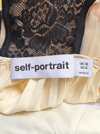 Self-Portrait Yellow Lace Maxi Dress