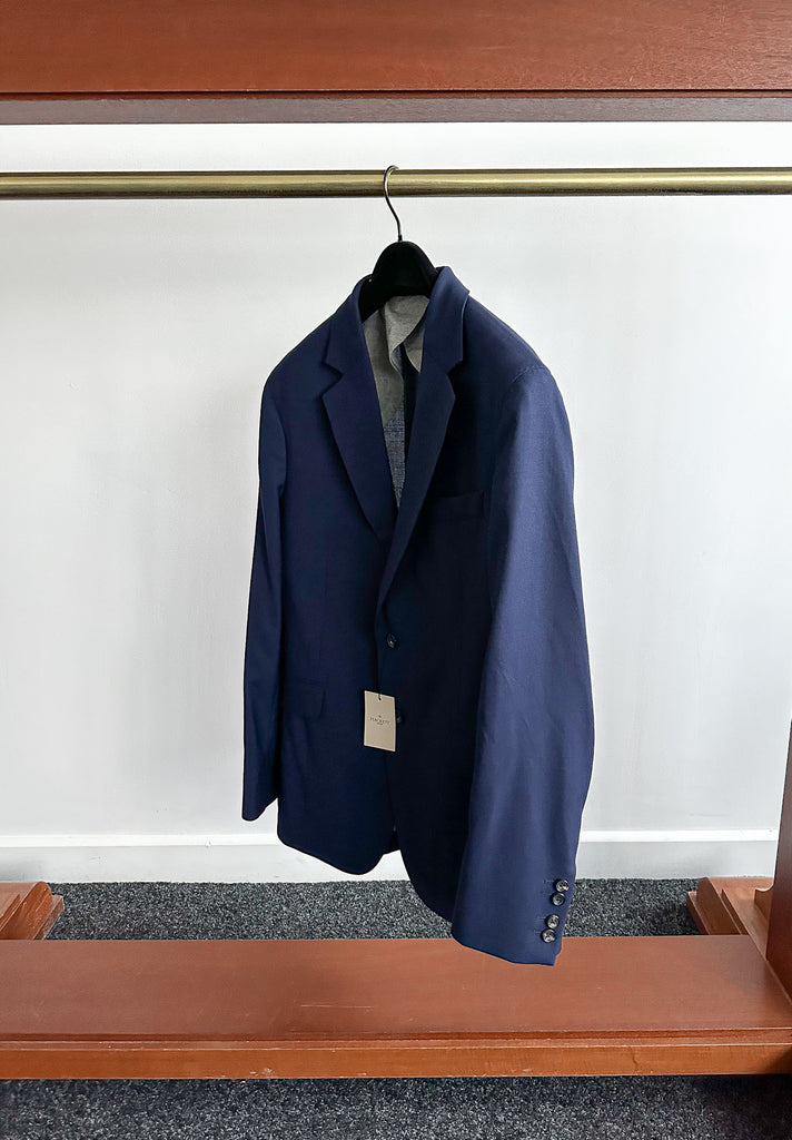 Hackett Navy Blazer Jacket Made From Lora Piana Wool - House Of Huntington