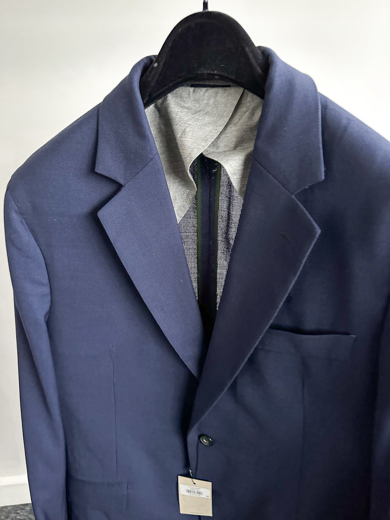 Hackett Navy Blazer Jacket Made From Lora Piana Wool - House Of Huntington