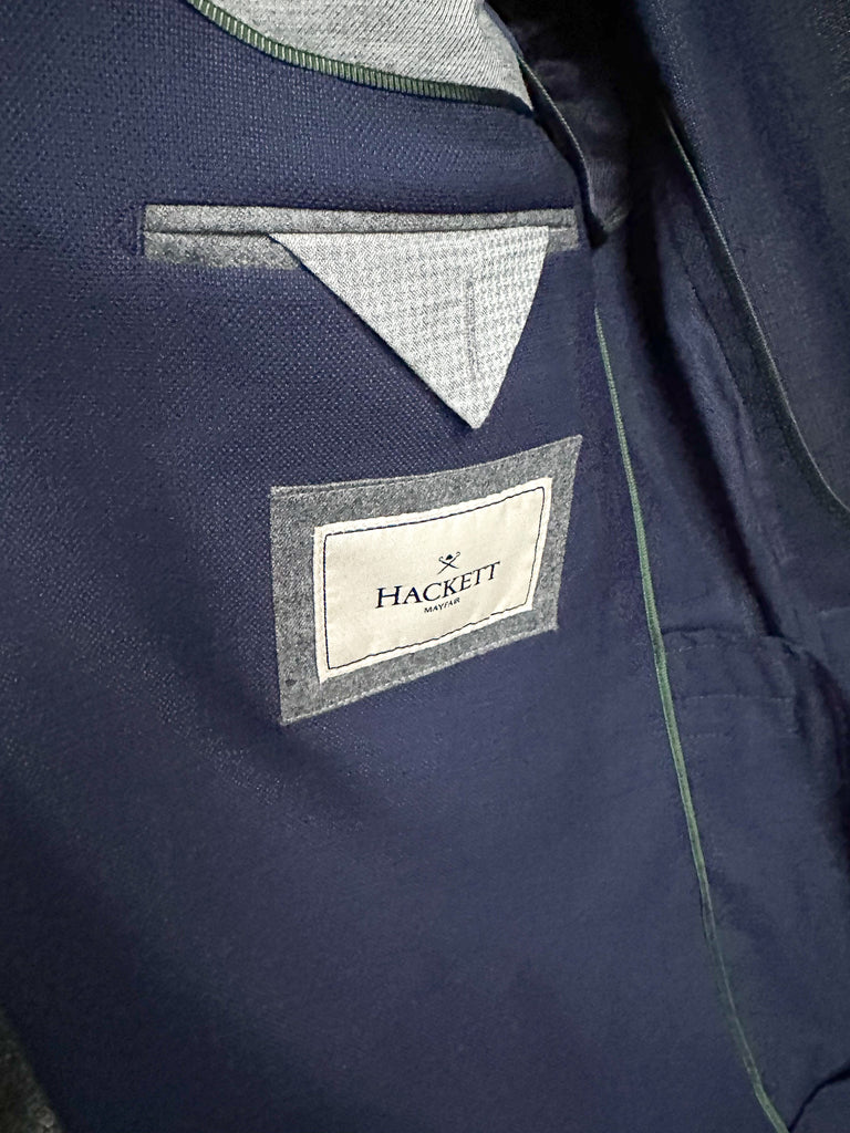 Hackett Navy Blazer Jacket Made From Lora Piana Wool - House Of Huntington