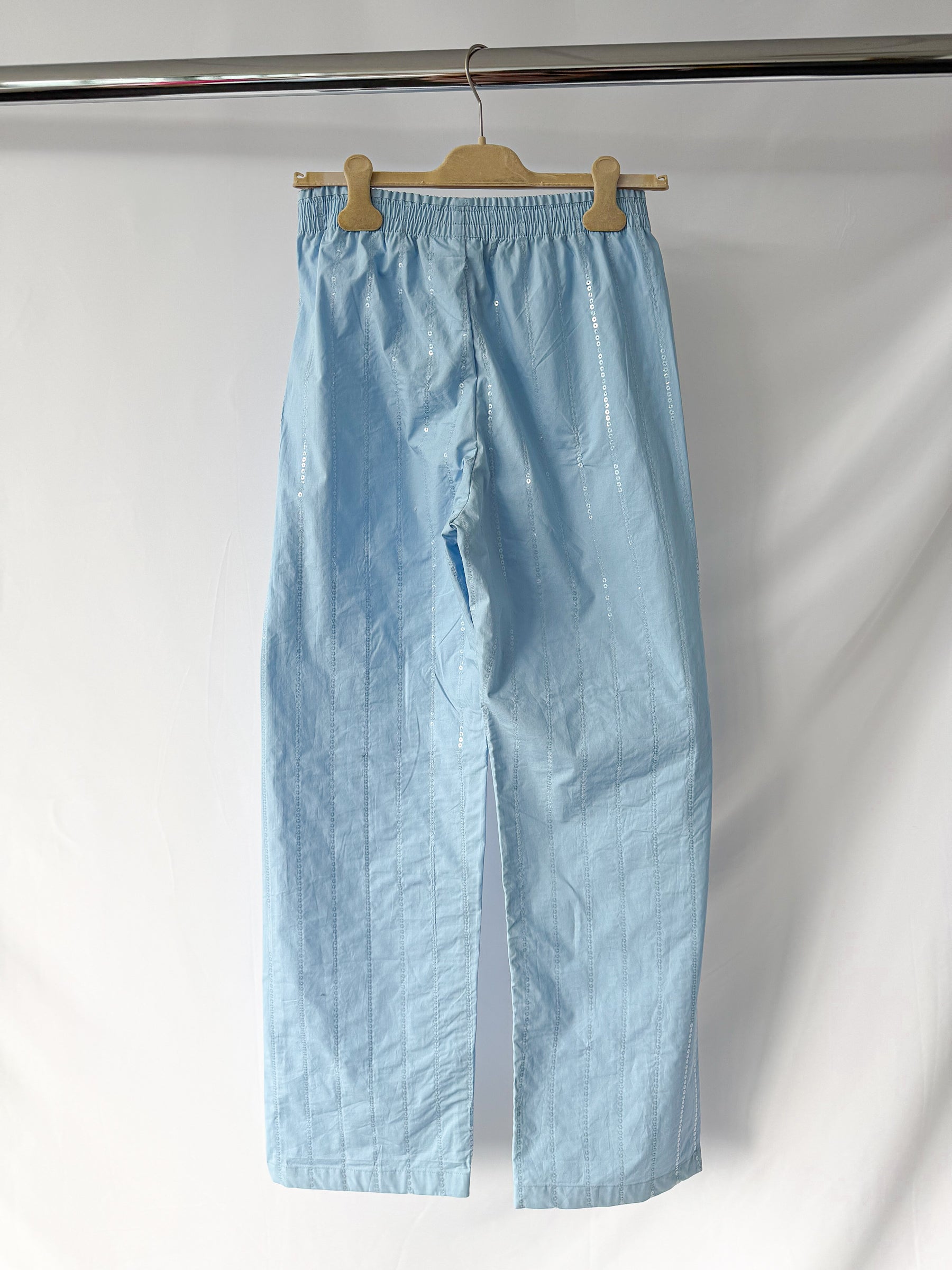 Sleeper Milky Way Blue Sequined Cotton Pyjama Set