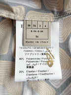 Emilio Pucci Geometric Print Bandeau Strapless Crop Top