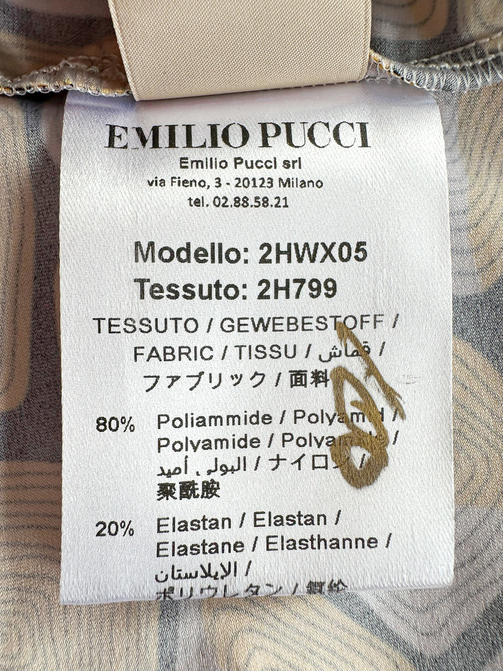 Emilio Pucci Geometric Print Bandeau Strapless Crop Top