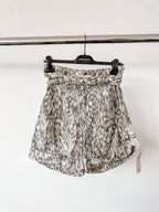 Isabel Marant Etoile Kaloscoe Printed High Waist Belted Cargo Shorts