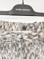 Isabel Marant Etoile Kaloscoe Printed High Waist Belted Cargo Shorts