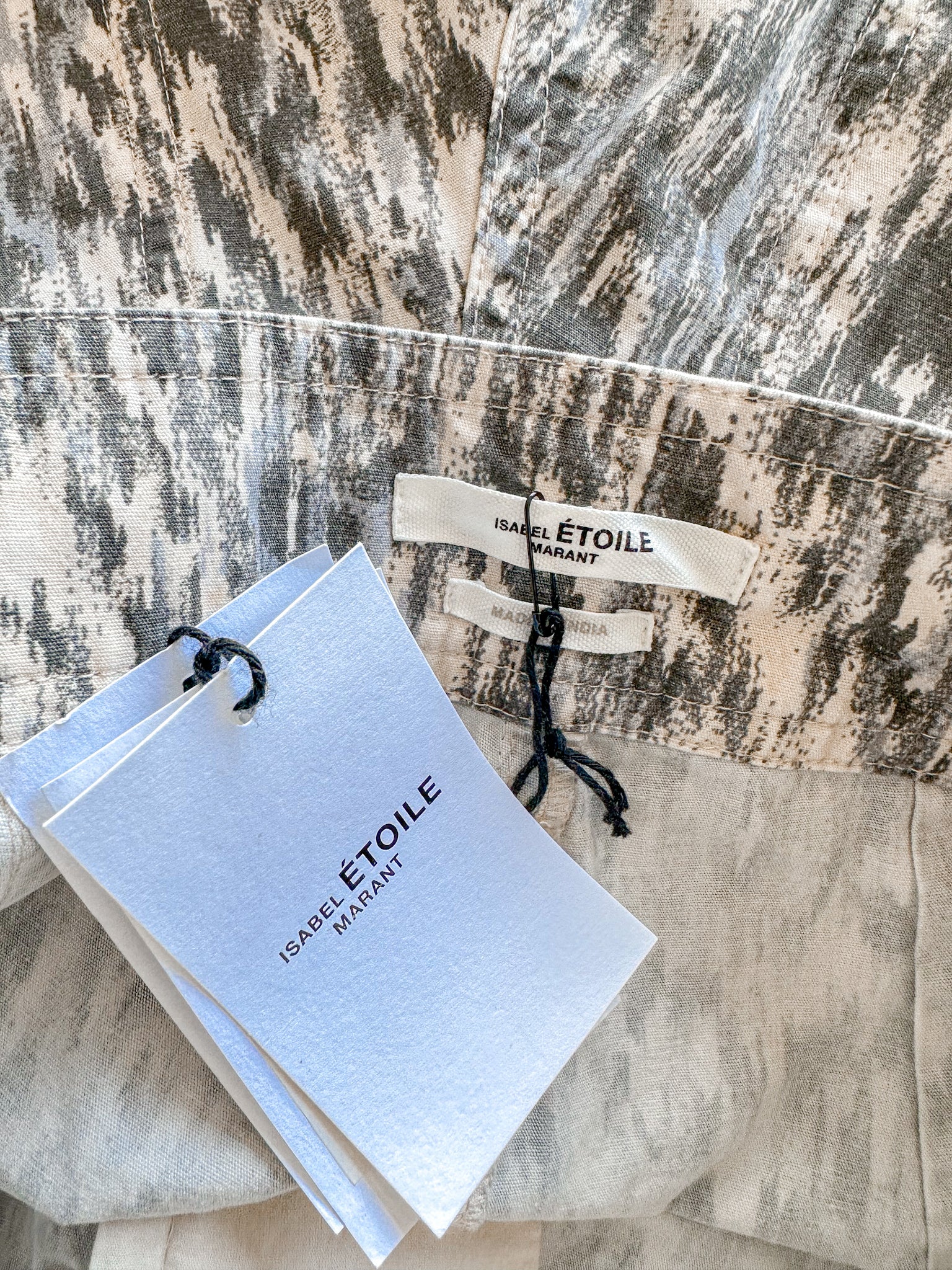 Isabel Marant Etoile Kaloscoe Printed High Waist Belted Cargo Shorts