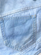 Isabel Marant Neida Floral Patchwork Detail Hot Denim Light Blue Mini Short Shorts