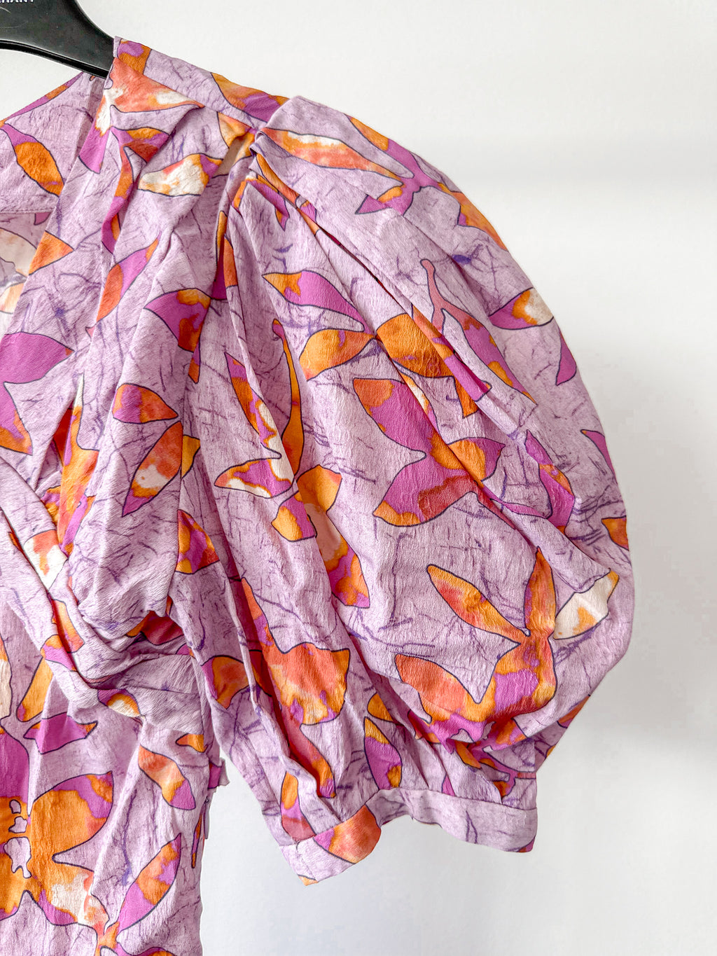 Isabel Marant Madinea Asymmetric Floral-Print Crepe Pink Top