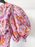 Isabel Marant Madinea Asymmetric Floral-Print Crepe Pink Top