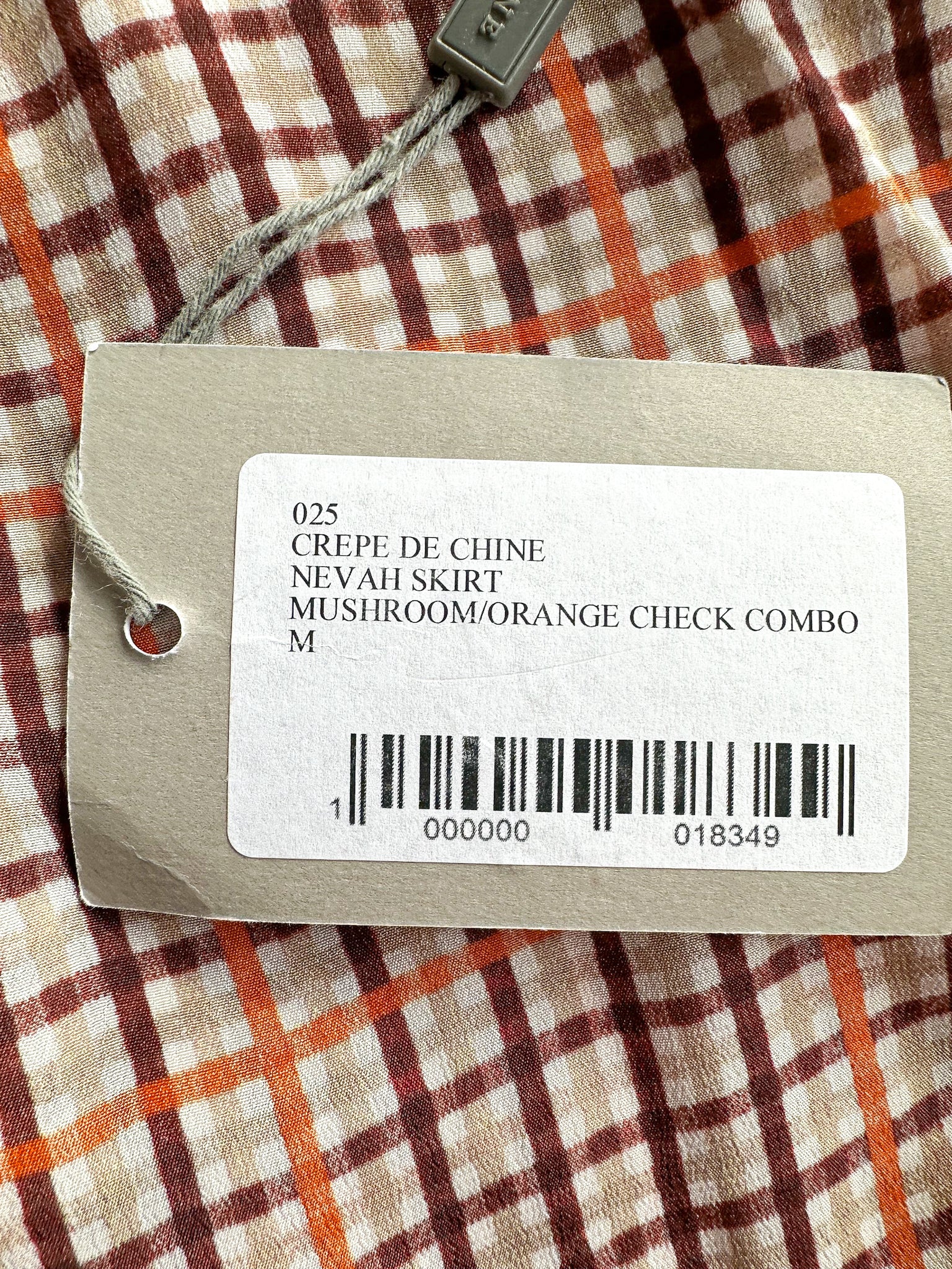 Preen Line Nevah Checked Patchwork Print Orange Skirt