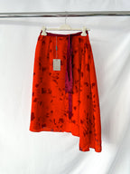 Jupe Yolanda asymétrique à fleurs rouges Preen Line