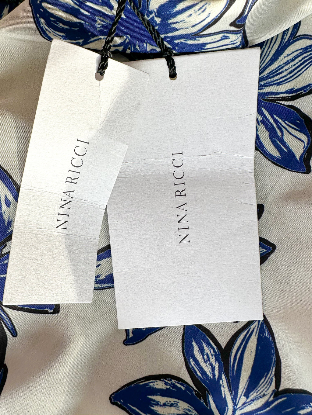 Nina Ricci Blue Floral Print Long Culottes Shorts